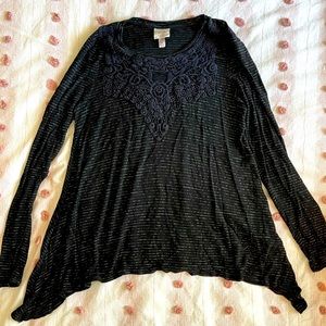 Embroidered Long Sleeve Shirt